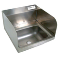 Bk Resources Hank Sink Stainless Steel W/ Side Splashes 2 Holes 1-7/8" DR BKHS-D-1410-SS